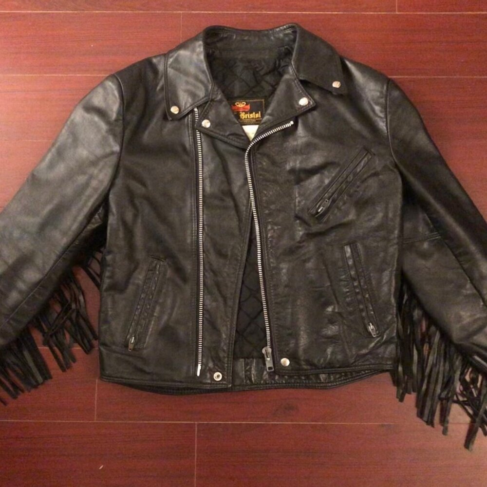 vintage leather Jacket